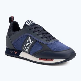 Shoes EA7 Emporio Armani Black & White Suede sky captain / deep cobal / mineral