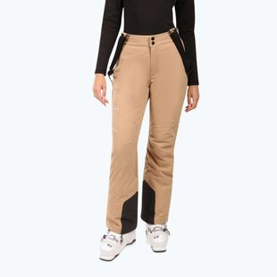 Women's ski trousers Kilpi Elare beige