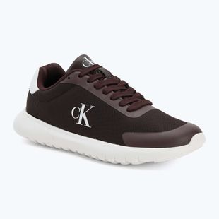 Women's shoes Calvin Klein YW0YW01750 3 Eva Runner Mesh MG brown out/green haze