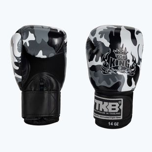 Top King Muay Thai Empower grey boxing gloves TKBGEM-03A-GY